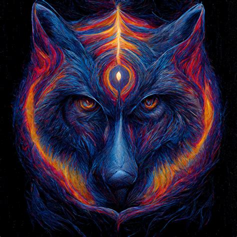 Alex Grey Trippy Wolf by berubettoart on DeviantArt