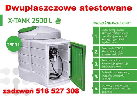 Dwupłaszczowe zbiorniki na paliwo 1500l 2500 5000l FORTIS Piotrków