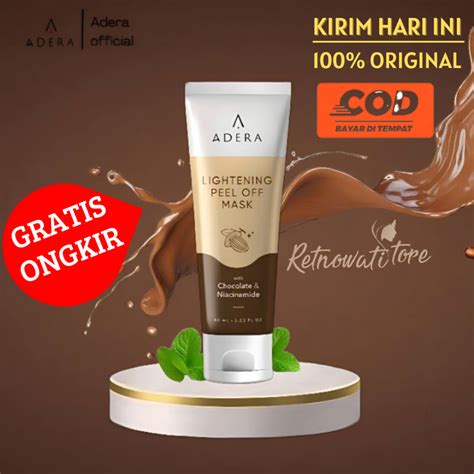 Jual ADERA LIGHTENING PEEL OFF MASK KULIT FLEK HITAM MENCERAHKAN KULIT