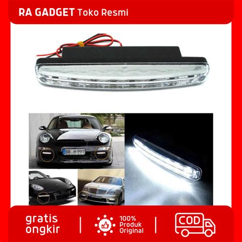 Jual Lampu Kabut Mobil Foglamp Drl Led Cool White V W Waterproof