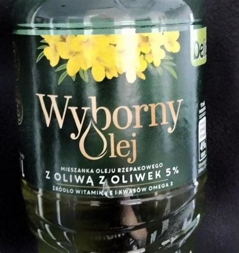 Mieszanka oleju rzepakowego z oliwą z oliwek Wyborny Olej kalorie kJ