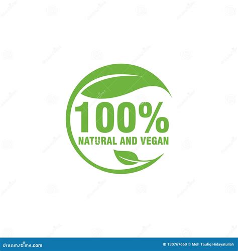 100 Nature and Vegan Logo Symbol for Vegan Campaign Logo Stock