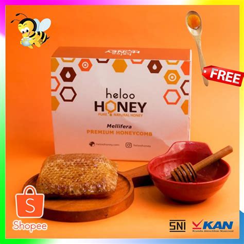 Jual Sarang Madu Asli Lebah Kuat Makanan Sehat Heloo Honey Comb Gr