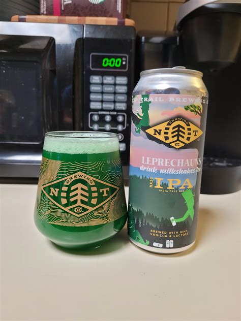 New Trail Brewing Companys Leprechauns Drink Milkshakes Too Milkshake Ipa Subtle Mint And