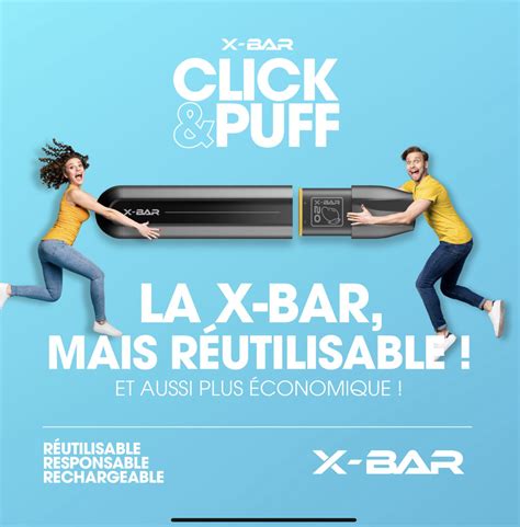 XBAR CLICK PUFF ECIG RECHARGEABLE FRENC LAB La Boutique JWELL