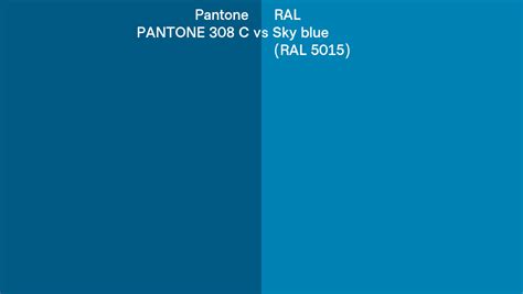 Pantone C Vs Ral Sky Blue Ral Side By Side Comparison