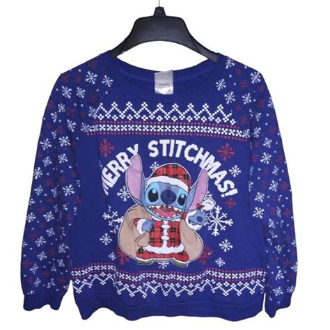 Disney Sweaters Disney Lilo And Stitch Christmas Sweater Merry