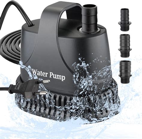 Tivifore Pompe à eau submersible 25W Aquarium Pump 1500 L H pompe pour