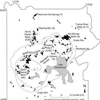 Yellowstone Volcano Map Outline - London Top Attractions Map