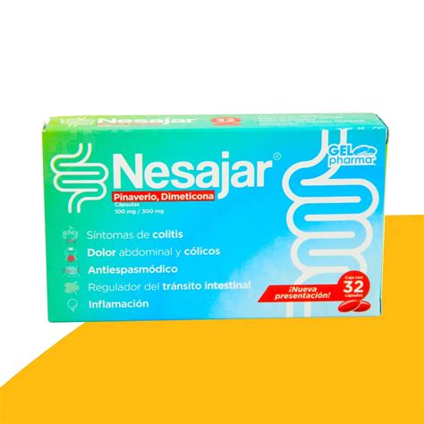 NESAJAR Pinaverio, Dimeticona 100mg/300mg Capsulas