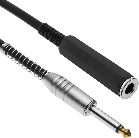 BeMatik Cable Audio micrófono Instrumento Mono Jack 6 3mm Macho a