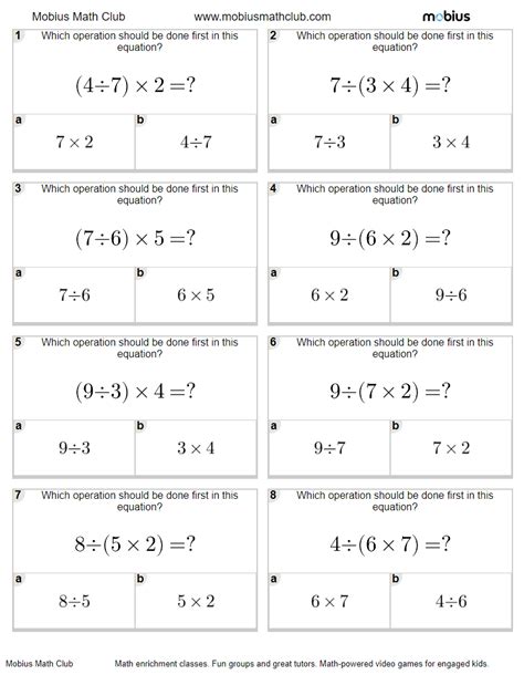 Free Worksheet Order Of Operations Example Multiply Divide