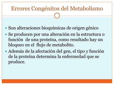 Solution Errores Conge Nitos Del Metabolismo Studypool