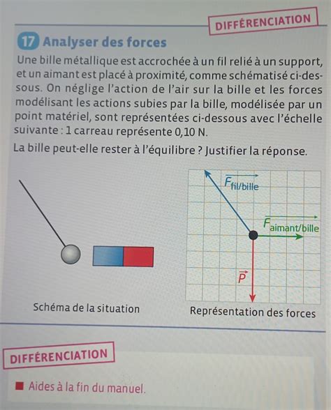 Analyser Des Forces Une Bille M Tallique Est Accroch E Un Fil