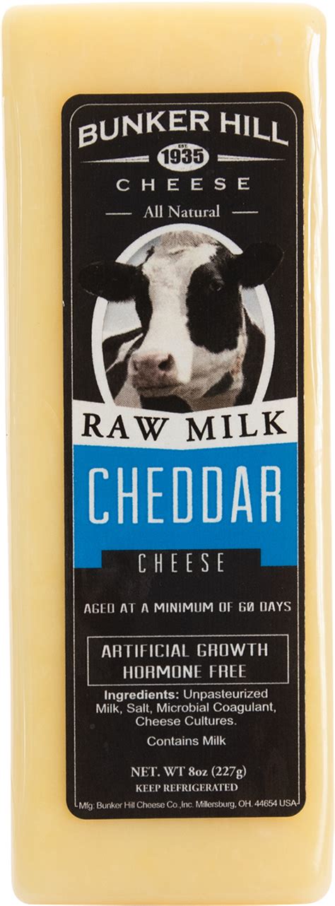 Raw Milk Cheddar Cheese Bunker Hill Cheese