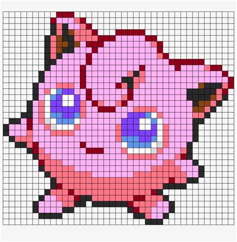 Jigglypuff Perler Bead Pattern Bead Sprite Pixel Art Pokemon