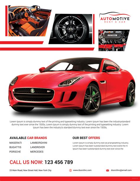 Automotive Flyers Templates At Vancoltonblog Blog