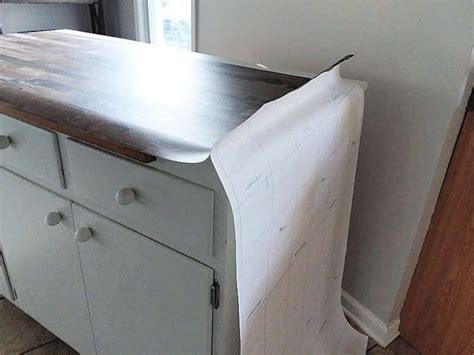 Make A Faux Wood Countertop With Peel And Stick Wallpaper Stowandtellu In 2020 Wood