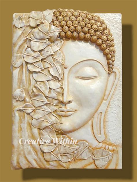 3D Buddha Clay Mural /3D Buddha Wall Decor, 3d Wall Art, 3d Wall Decor ...