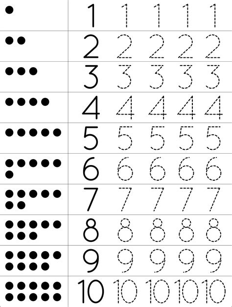 Printable Number Tracing Worksheets – Free download and print for you.