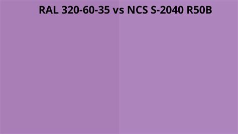 Ral 320 60 35 Vs Ncs S 2040 R50b Ral Colour Chart Uk