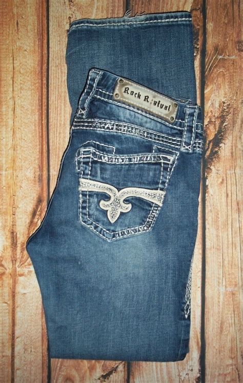 Rock Revival Ella Easy Boot Blue Jeans Womens Size  Gem