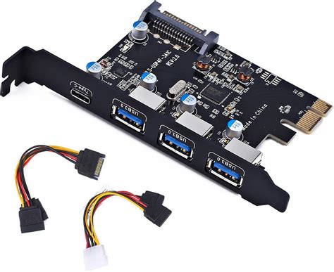 PCI E para USB 3 0 tipo C 3 cartão de expansão tipo A Interface USB