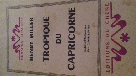 Tropique Du Capricorne By Henry Miller Bon Couverture Souple 1947