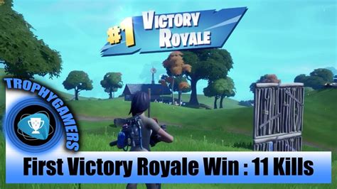 Fortnite First Ever Victory Battle Royale Win Kills Youtube