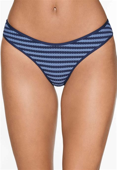 Oysho U Cut Brazilian Bikinibroekje Mottled Royal Blue Koningsblauw