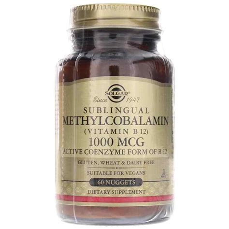 Methylcobalamin Sublingual Mcg Solgar