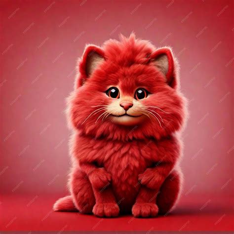 Premium Photo A Cute 3d Fluffy Cartoon Character Isolated On Color