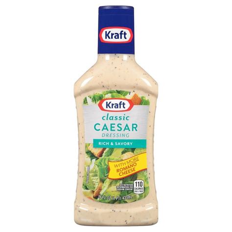 Kraft Classic Caesar Salad Dressing 16 Fl Oz Classic Caesar Salad Caesar Salad Dressing