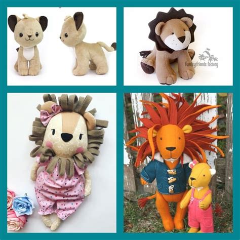 Craft Supplies Tools Sewing Fiber Quilting Lion Cuddly Toy Perfect