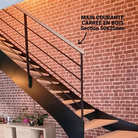 Option Main Courante En Bois Pour Rampe D Escalier M Tallique