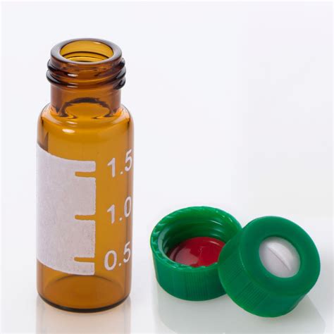 Vial Kit Ml Amber Glass Vial With Graduated Marking Spot Green