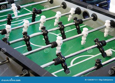 Table Football Foosball Soccer Game, Aka Kicker. Stock Image - Image of ...