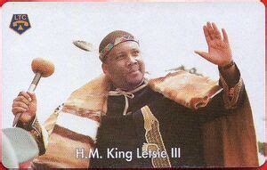 Phonecard: King Letsie III (Lesotho Telecoms Corporation (LTC), Lesotho ...