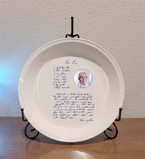 Personalized Pie Plate Custom Full Color Kiln Fired Etsy