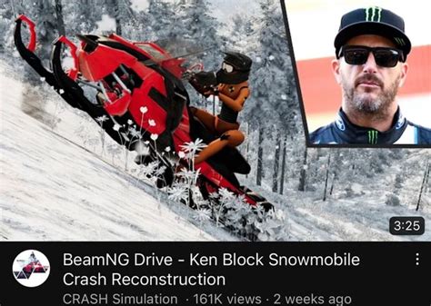 Beamng Drive Ken Block Snowmobile Crash Reconstruction Crash