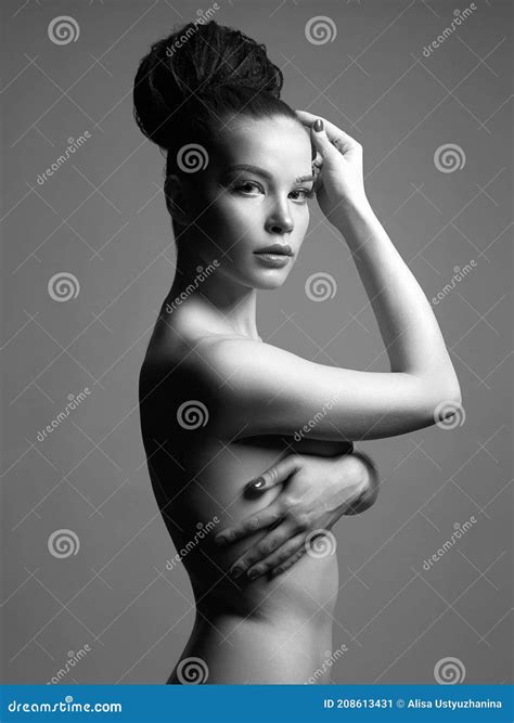 Black And White Female Nude Body Stock Image Image Of Rated Fashion 208613431