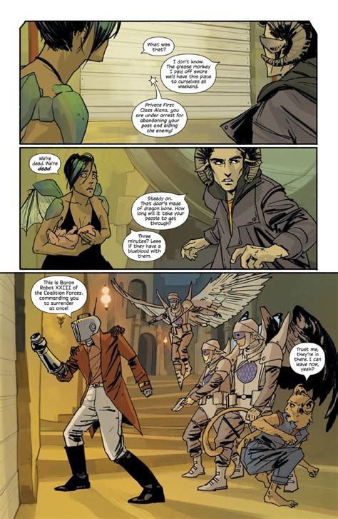 Saga by Brian K Vaughan and Fiona Staples. This art is some of the best I've ever seen in comics ...