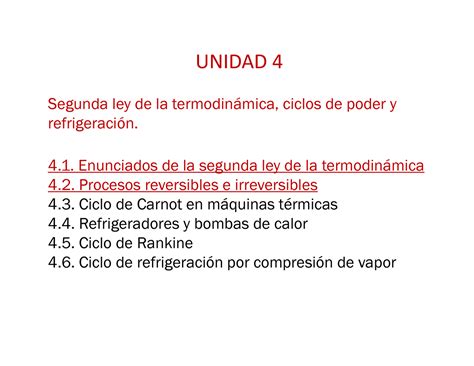 A Unidad 4 4 1 4 2 Enunciados De La Segunda Ley UNIDAD 4 Segunda