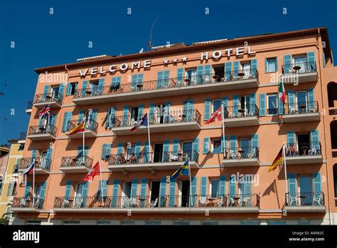 The Welcome hotel of Villefranche sur Mer Stock Photo - Alamy