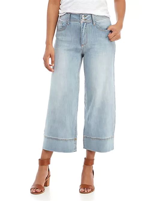 True Craft Wide Leg Cropped Jeans Belk