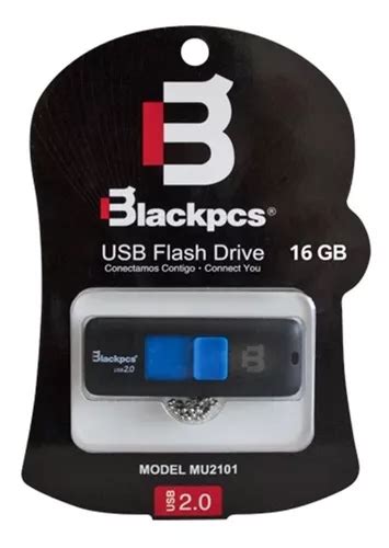 Memoria Usb Blackpcs 16gb Mu2101 2 0 Usb Flash Drive Color Negro Con