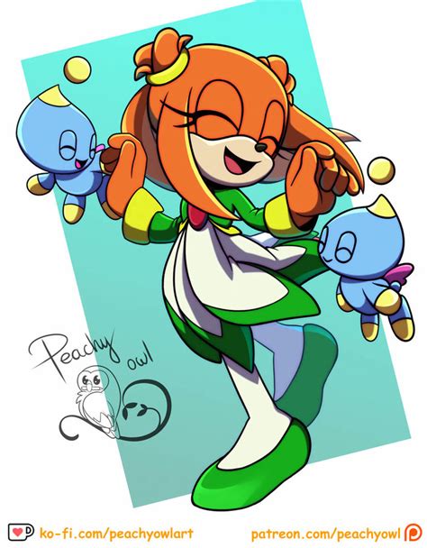 342263 Safe Artistpeachyowlart Cosmo Sonic Tikal The Echidna Sonic Chao Echidna