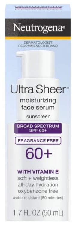 Neutrogena Ultra Sheer Moisturizing Face Serum Sunscreen With Vitamin E