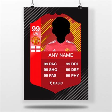 Personalised FIFA Card Poster Custom FIFA Ultimate Team Card