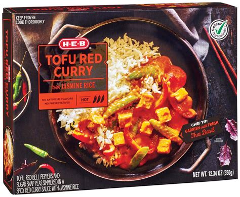 H E B Tofu Red Curry Frozen Meal Shop Entrees Sides At H E B